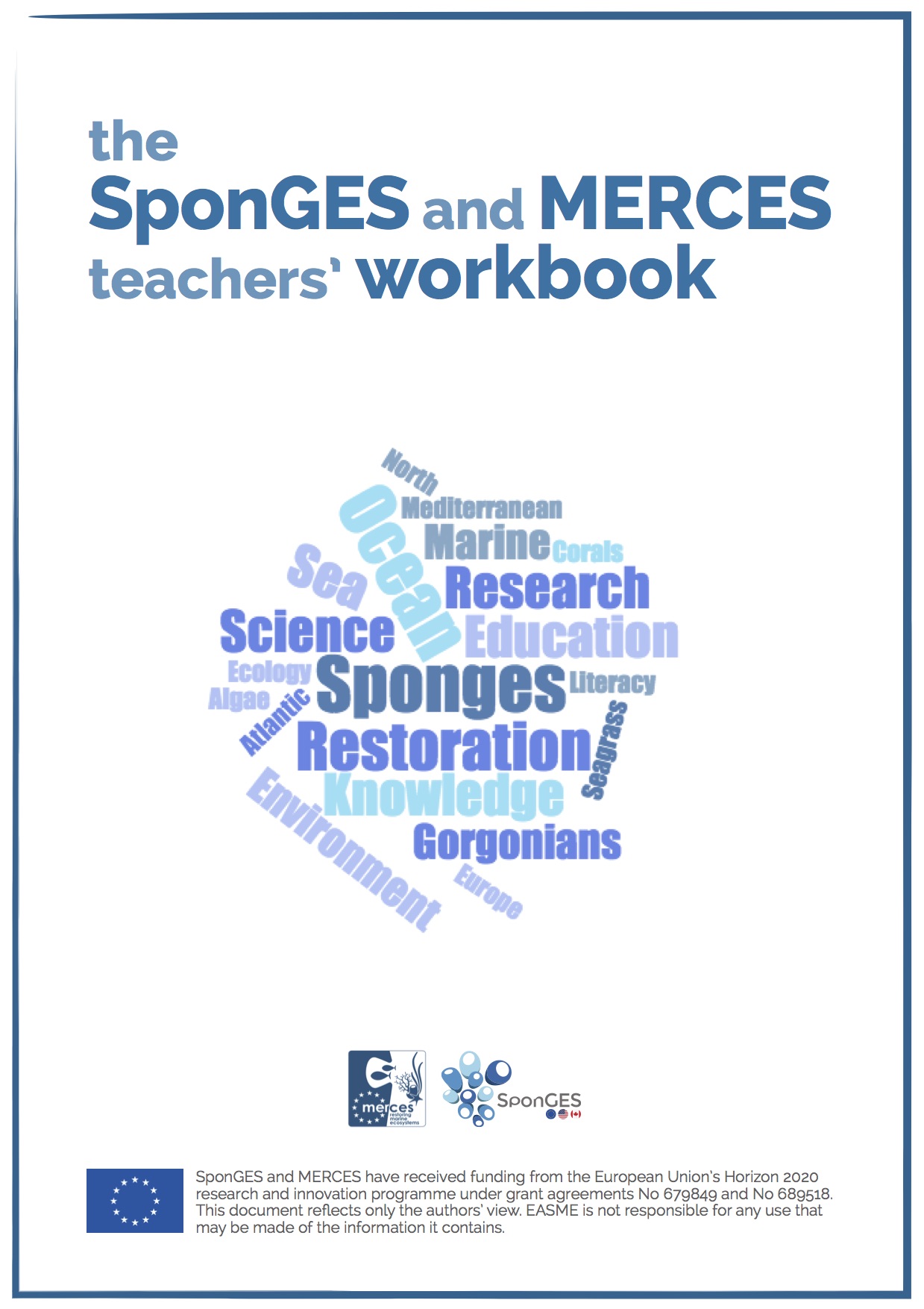Cover of the SponGES and MERCES teachers' workbook